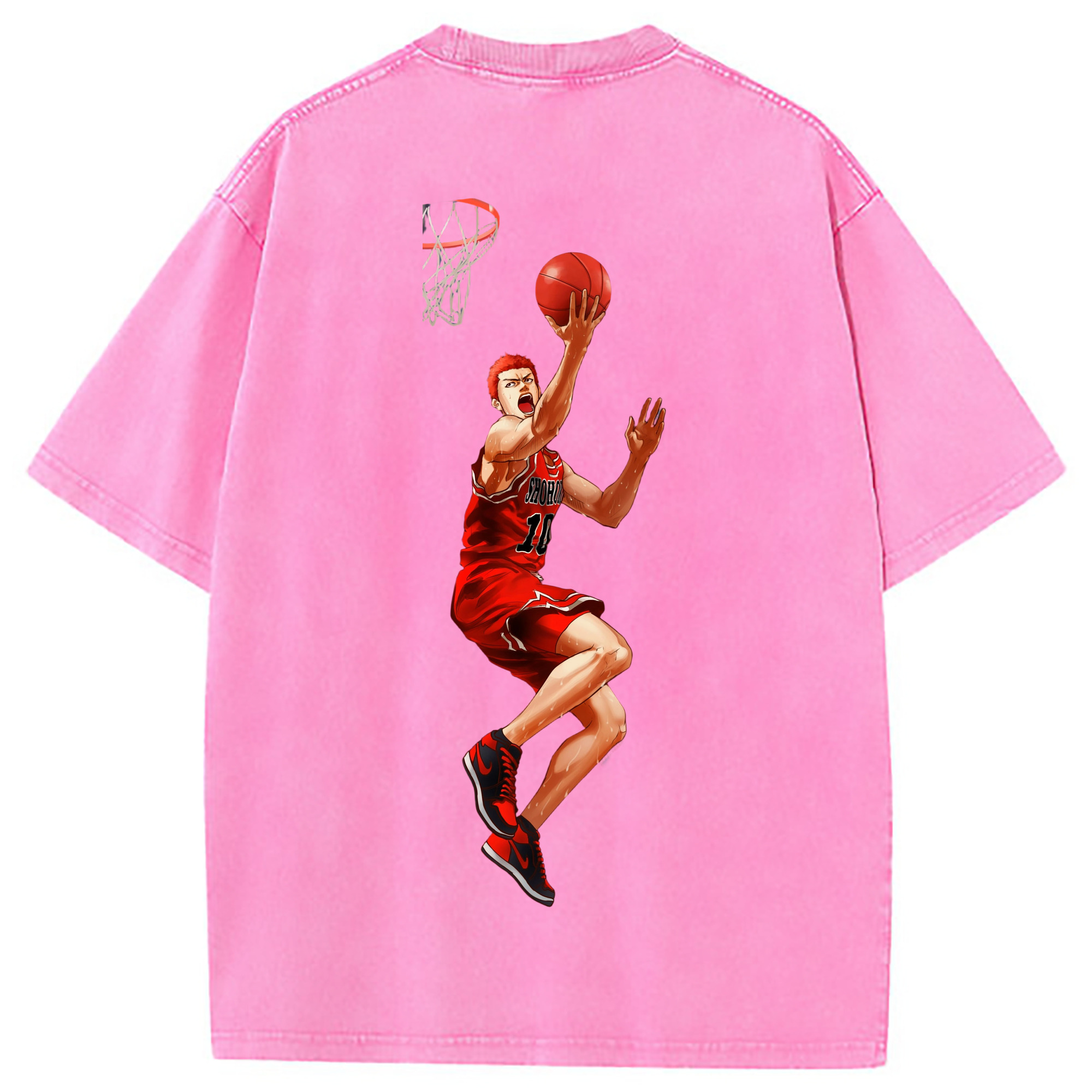 （画像用） SLAM DUNK／スラムダンク 綿100% ヴィンテージ風 半袖Tシャツ（背面プリント）
